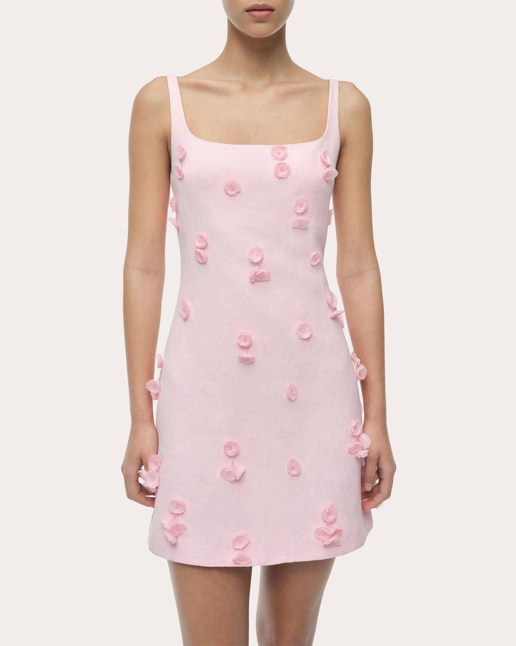 Cailinn Floral Appliqué Structured Mini Dress