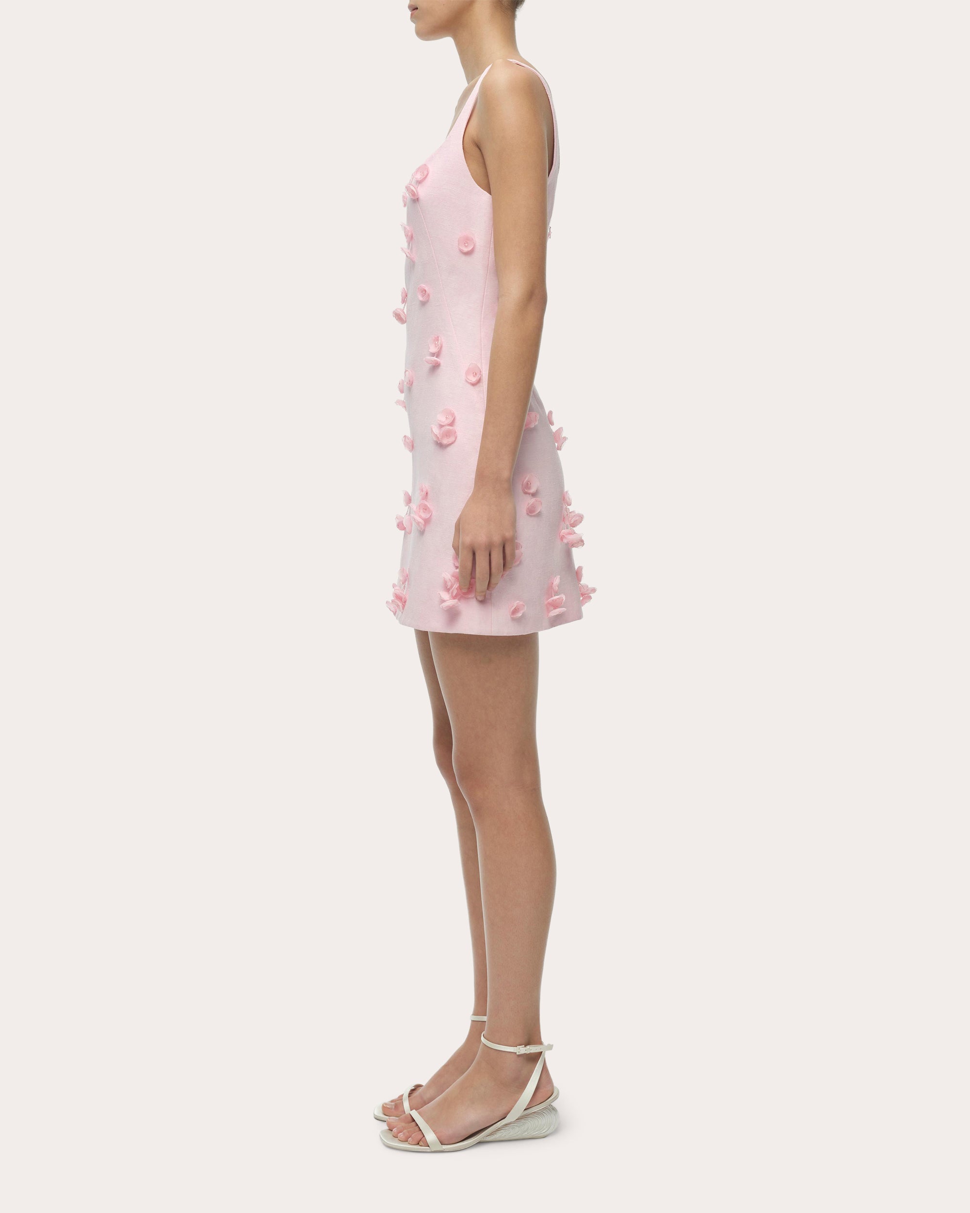 Cailinn Floral Appliqué Structured Mini Dress