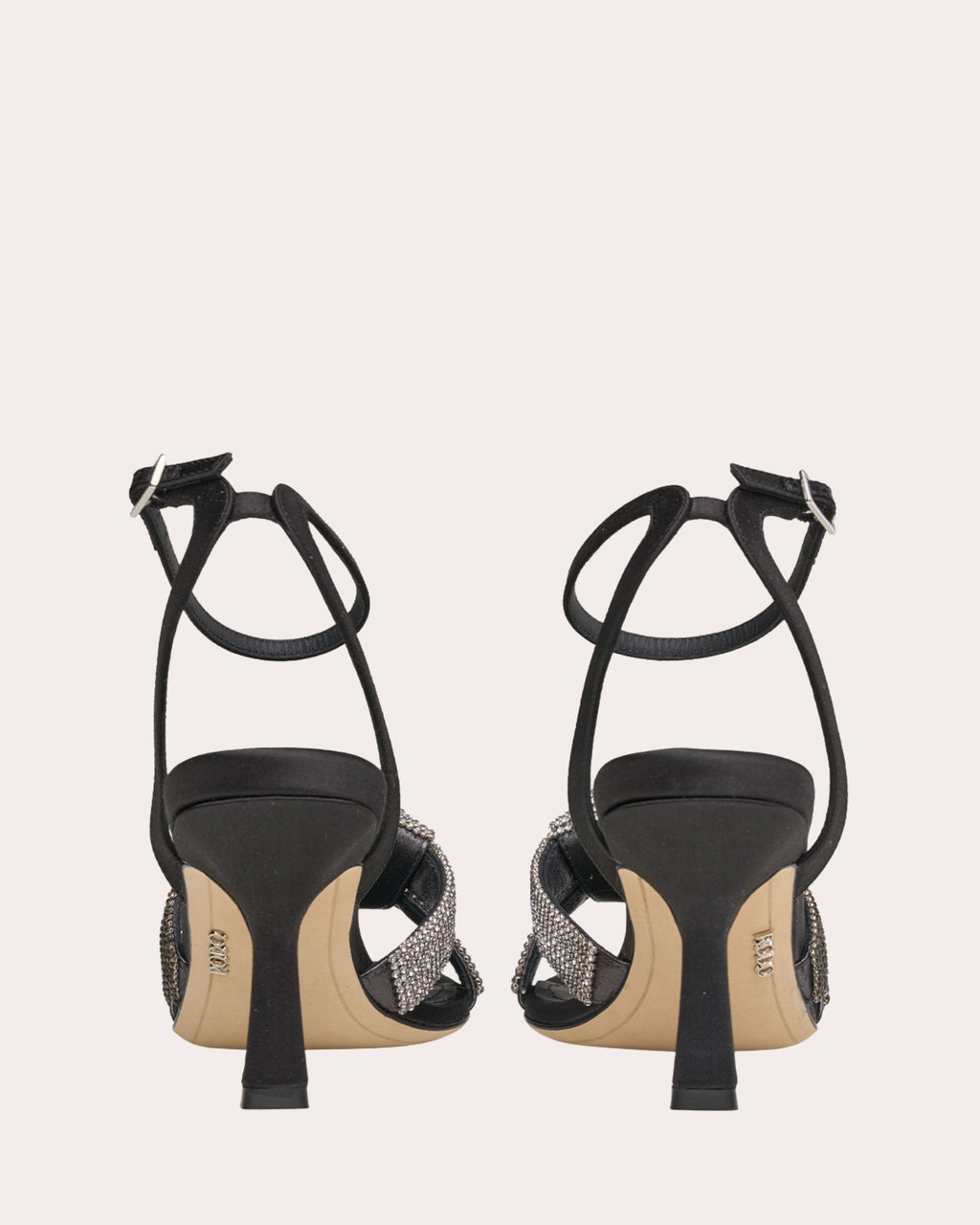Marlena 80 Crystal Satin Knotted Sandal