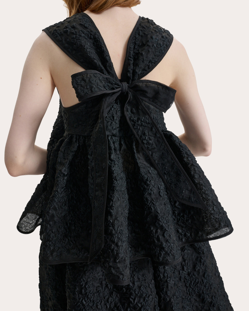 Cora Grasmere Matelassé Empire Peplum Top