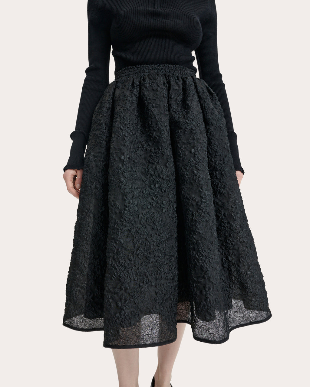 Mala Grasmere Matelassé Midi Skirt