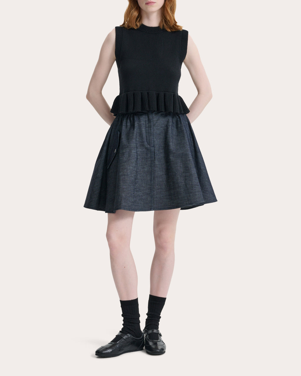 Cici Denim A-Line Skirt