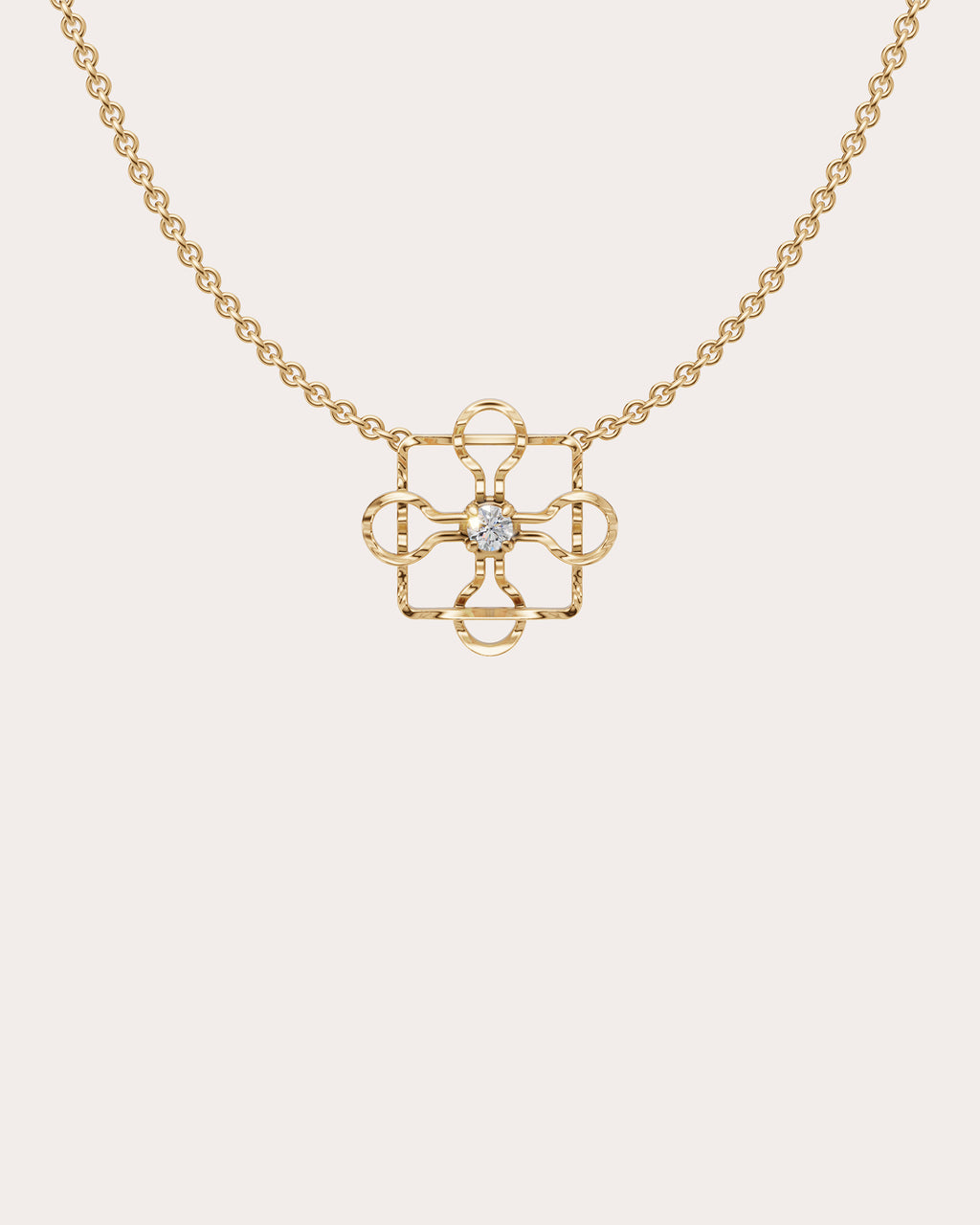 Diamond & Gold Vermeil 444Hz Pendant Necklace