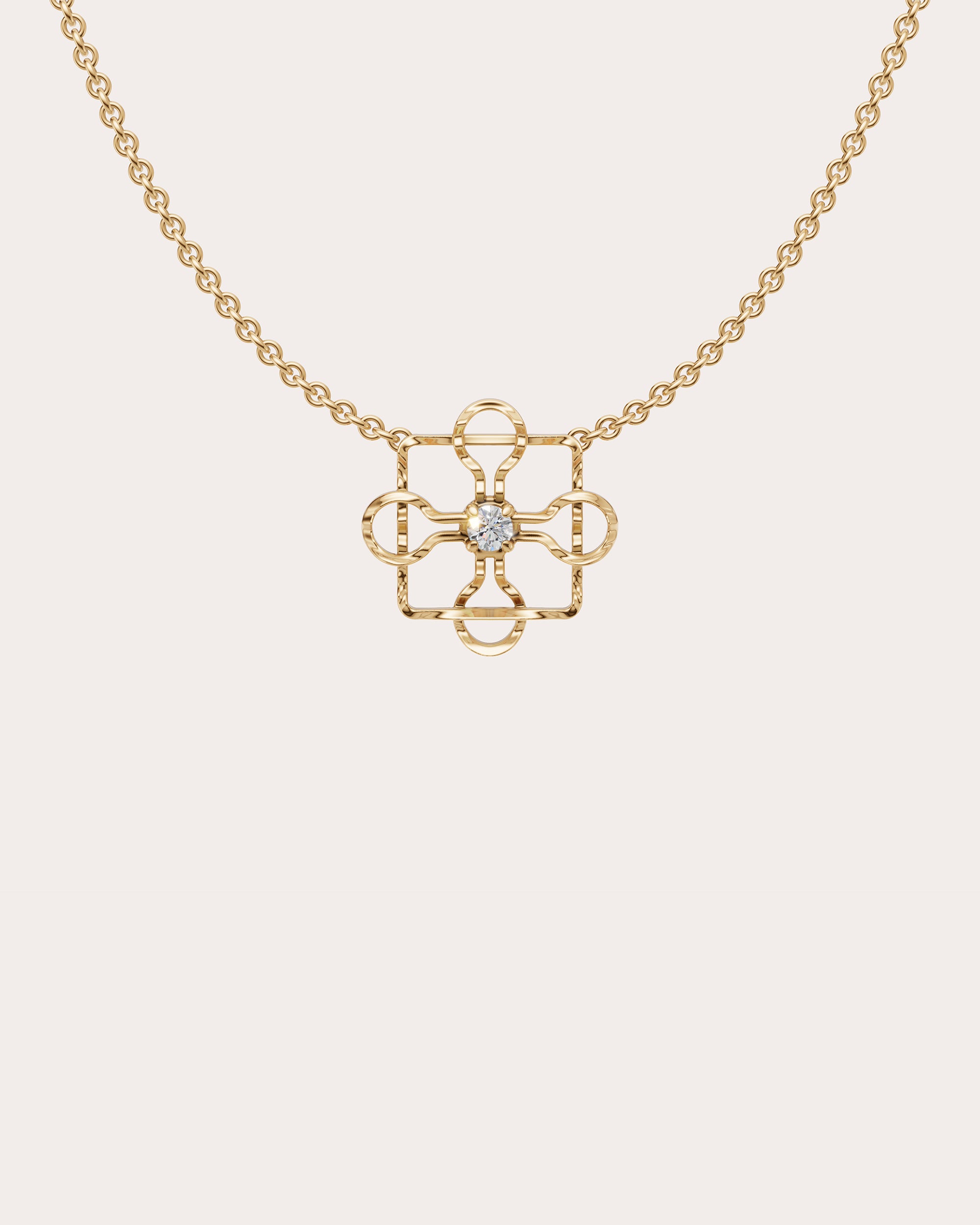 Diamond & Gold Vermeil 444Hz Pendant Necklace