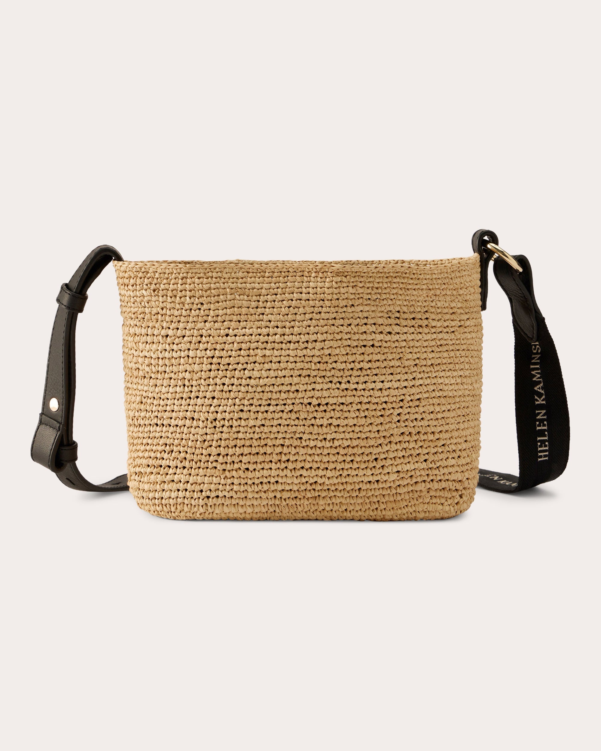 Nalin Crocheted Raffia Mini Crossbody Bag