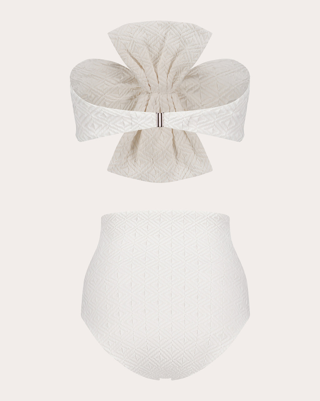 Ara Jacquard High-Waist Bikini Bottoms