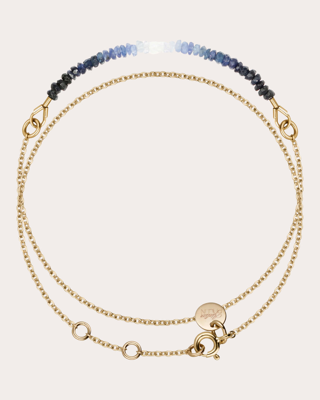 Nonza 14K Gold-Filled Chain and Sapphire Bracelets