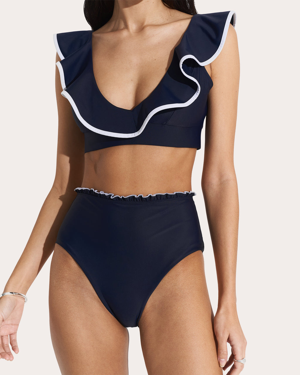 Deep Ruffle Bikini Top