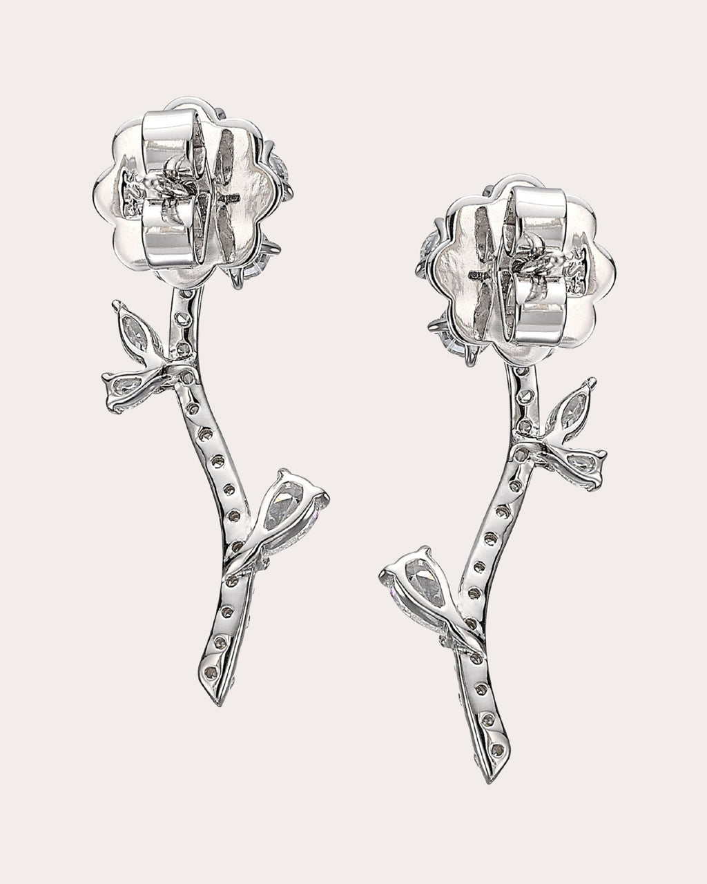 Diamond Marguerite Floral Convertible Earrings