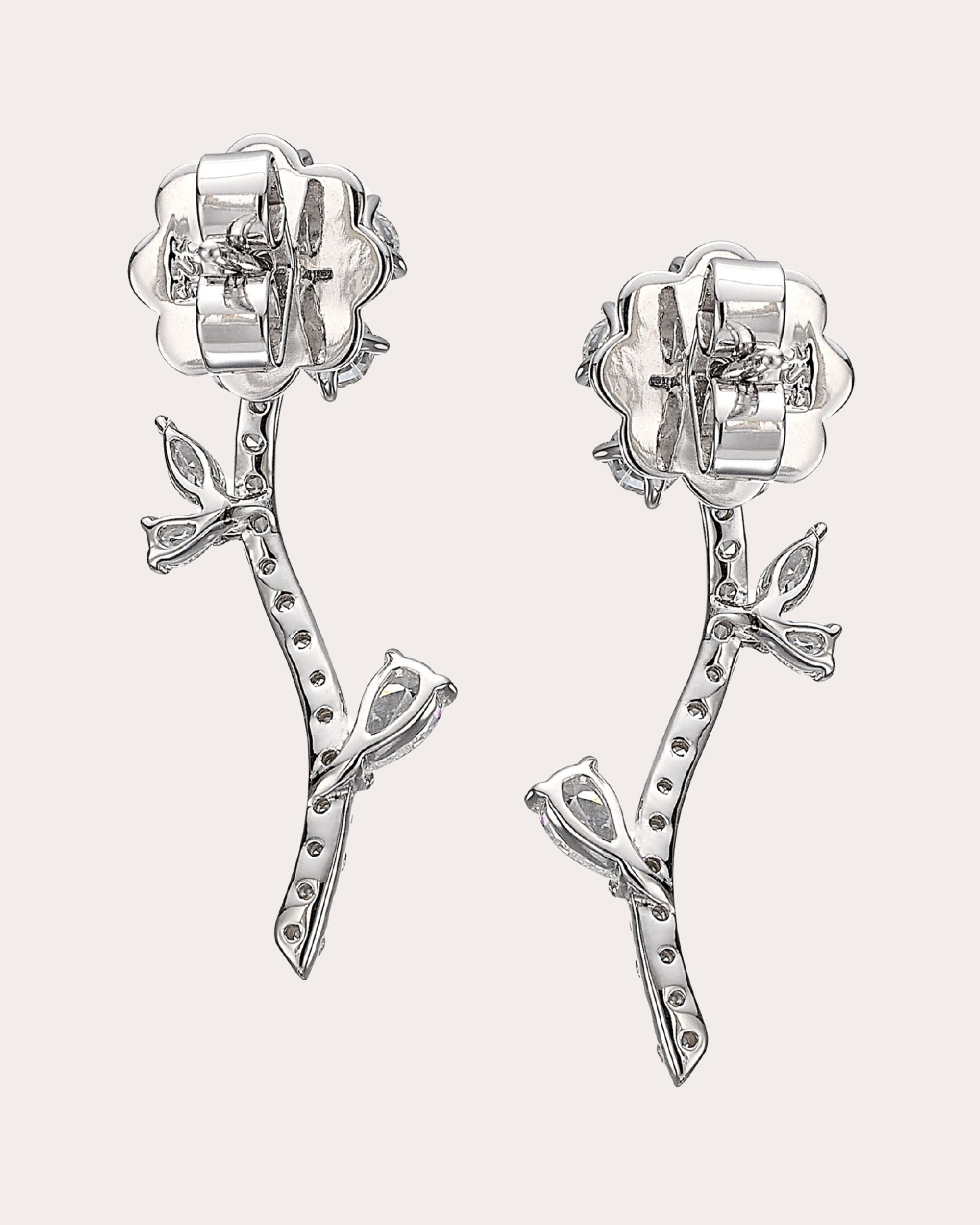 Diamond Marguerite Floral Convertible Earrings