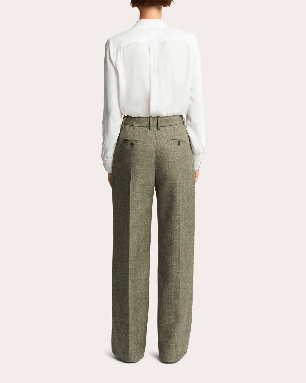 Soho Herringbone Wool Creased Trousers