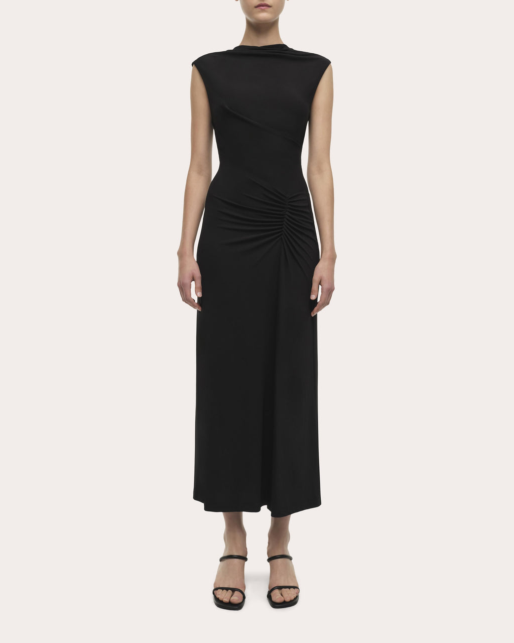 Acacia Jersey Draped Maxi Dress