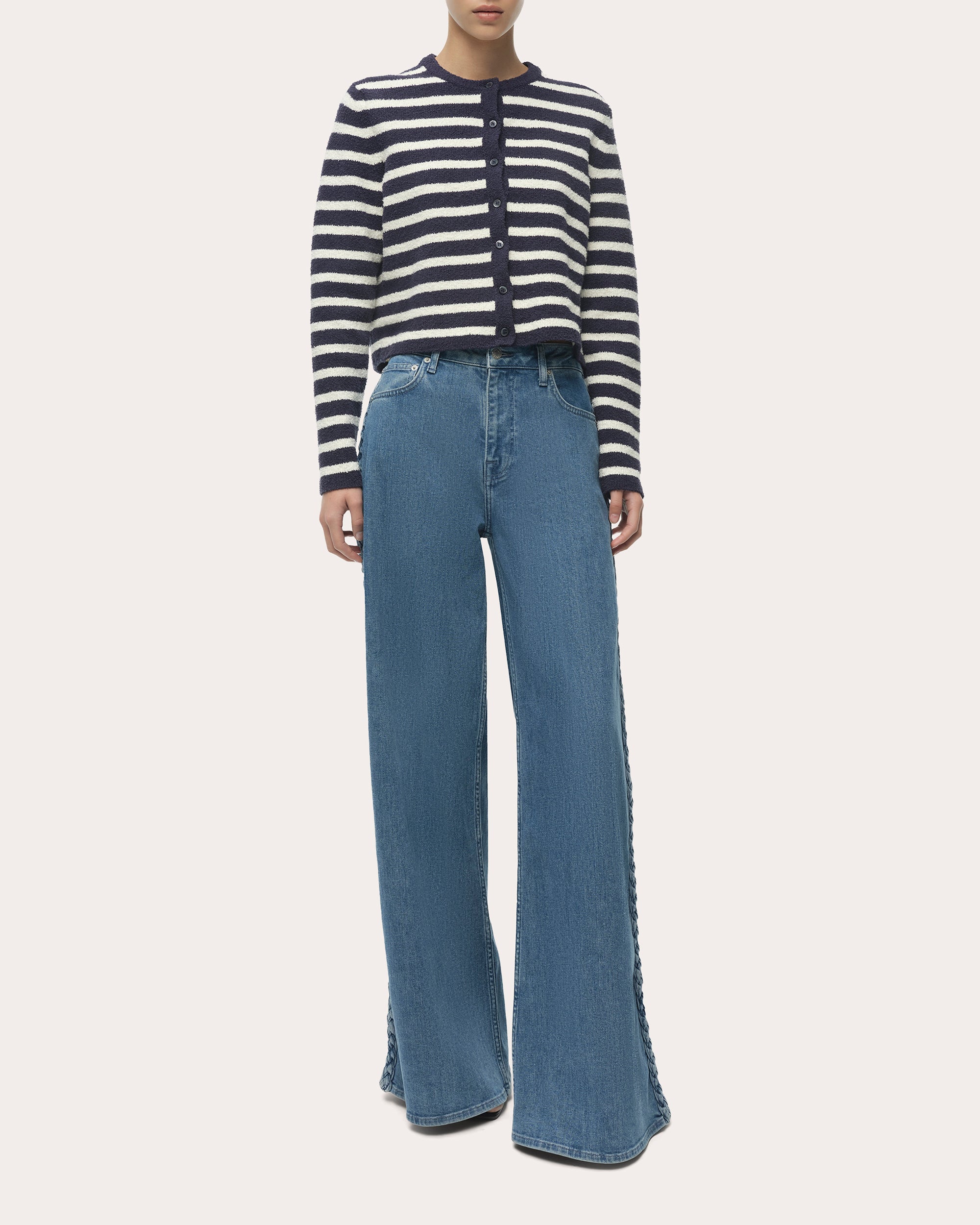 Booker Braided Straight-Leg Jeans