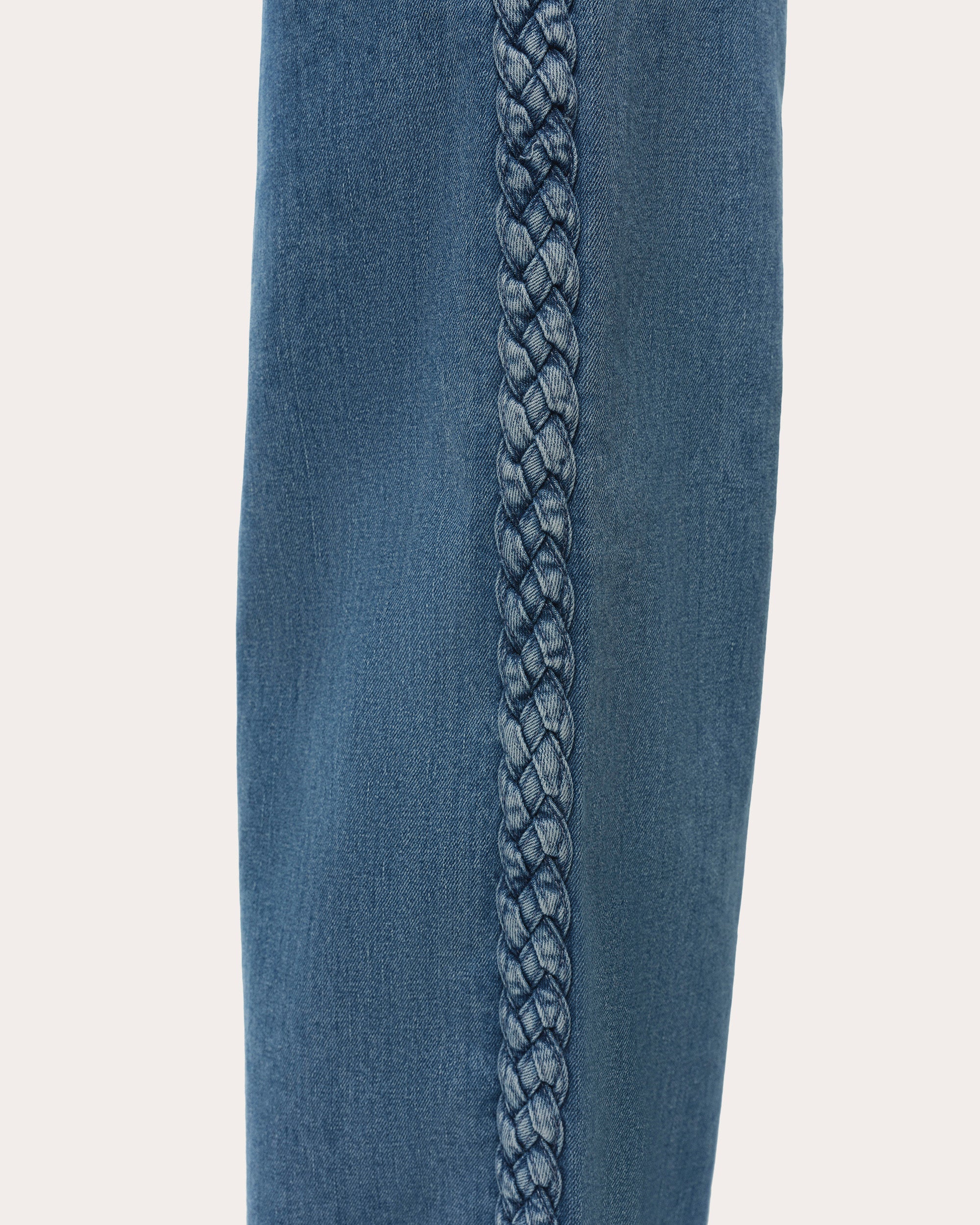 Booker Braided Straight-Leg Jeans