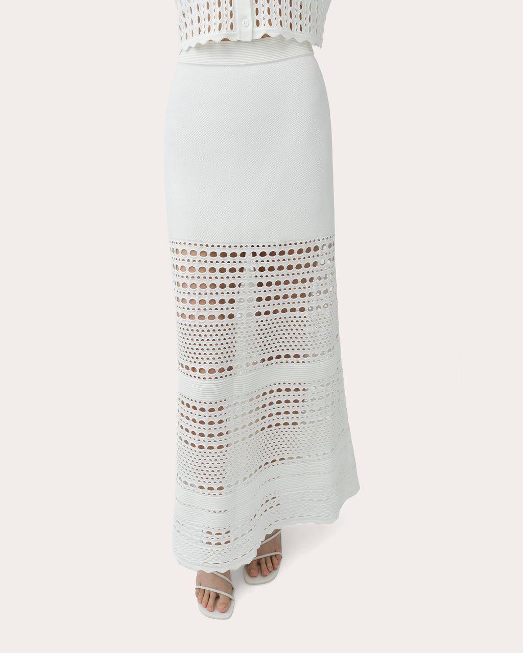 Westly Eyelet Stitch Maxi Skirt