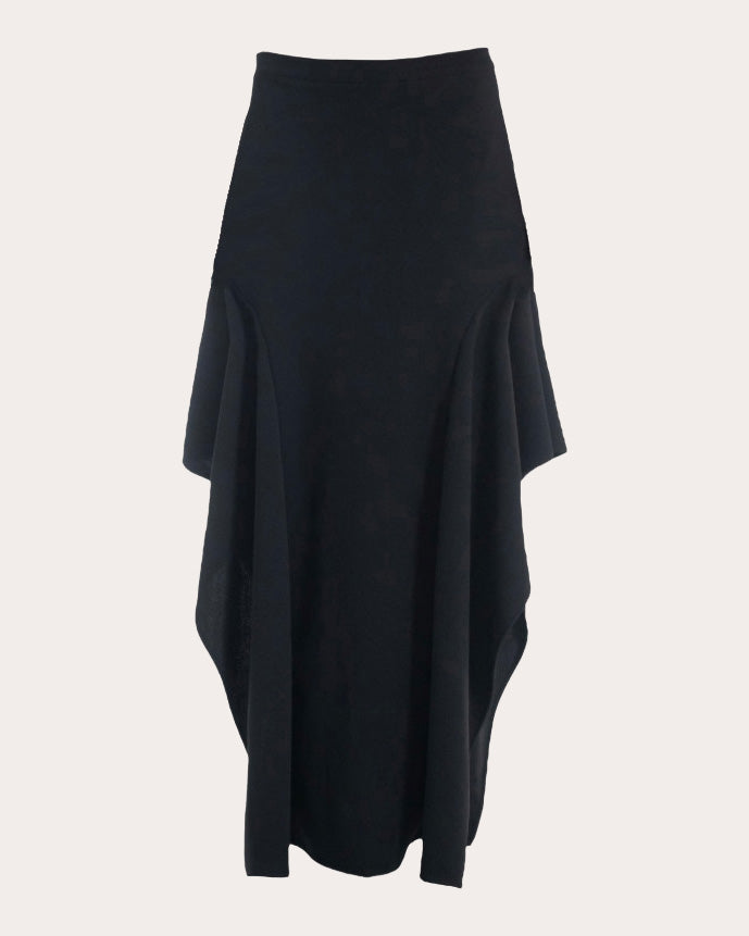 Carmen Scuba Knit Draped Maxi Skirt