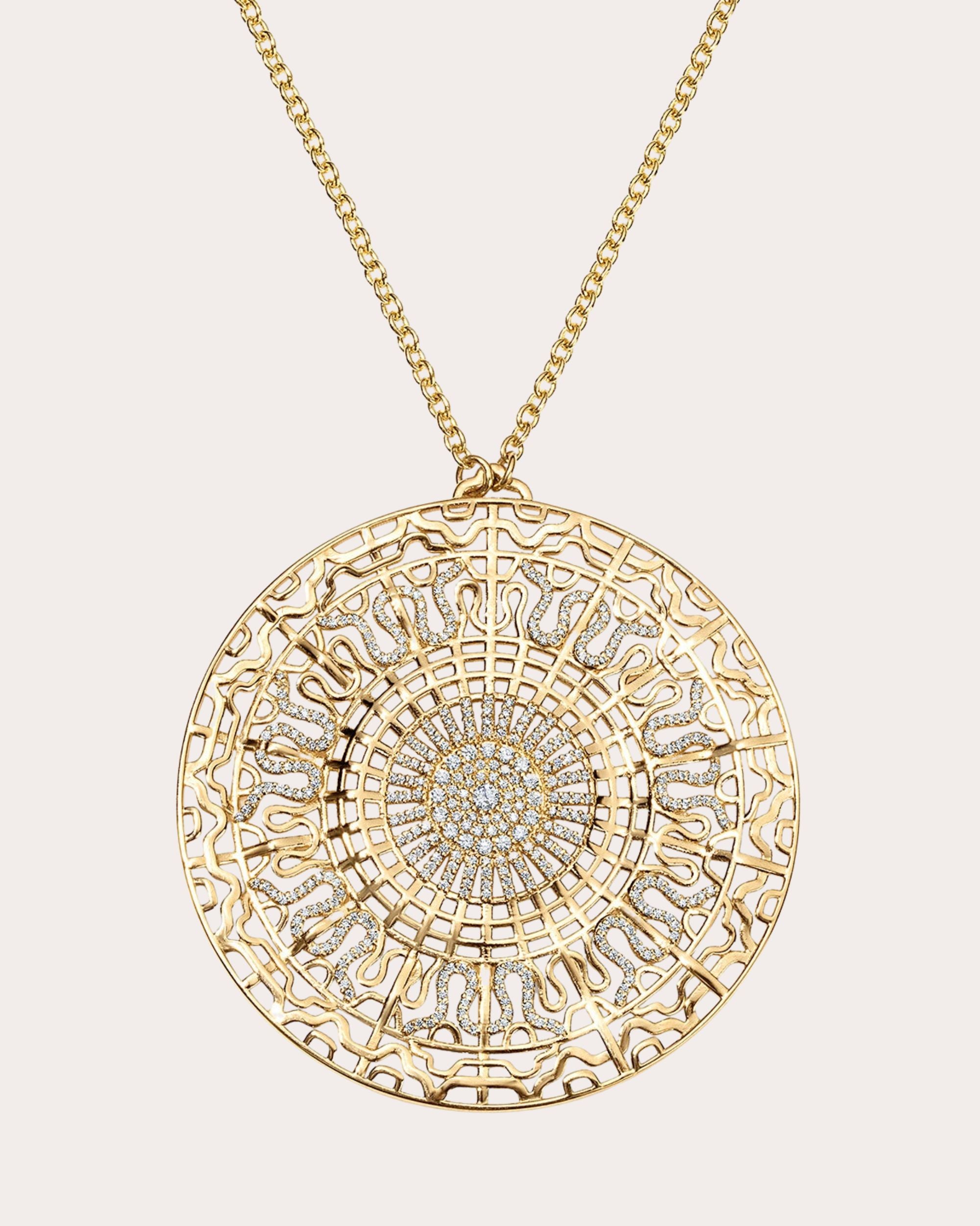 Diamond & 14k Gold 528Hz Pendant Necklace