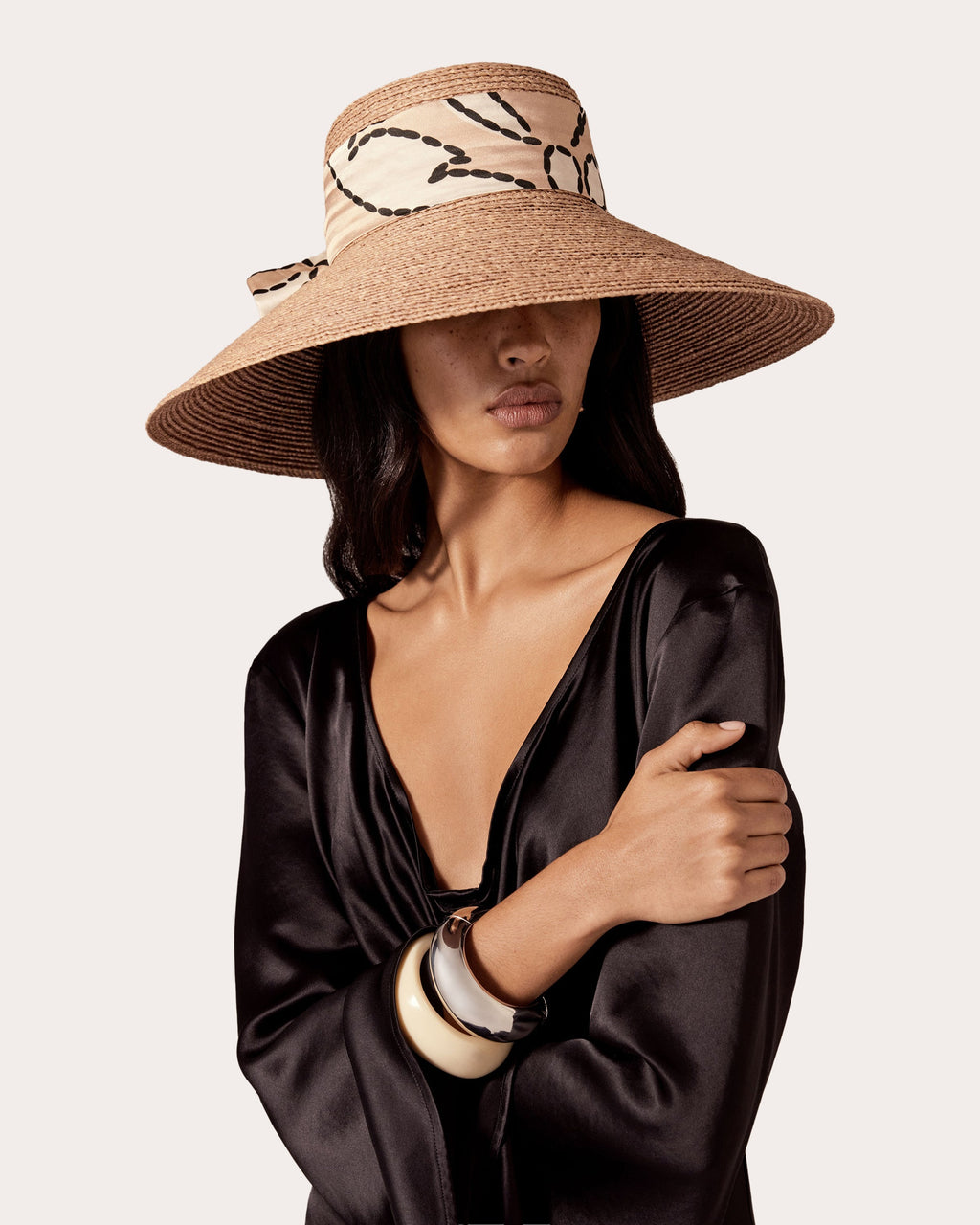 Keshini Raffia Lace Crocheted Sun Hat