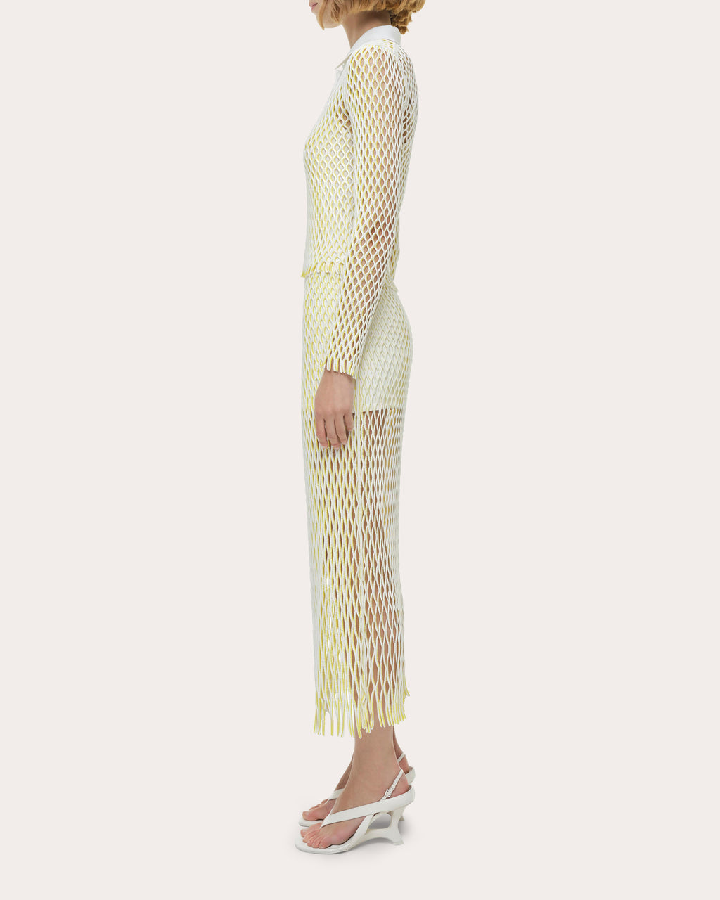 Petra Openwork Knit Polo