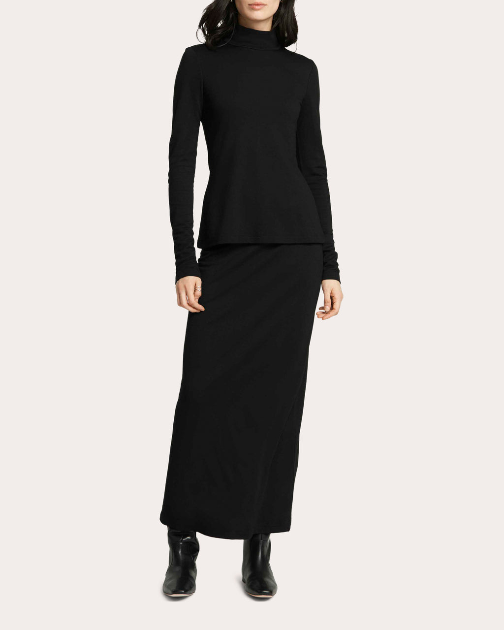 Jersey Knit Slim Midi Skirt