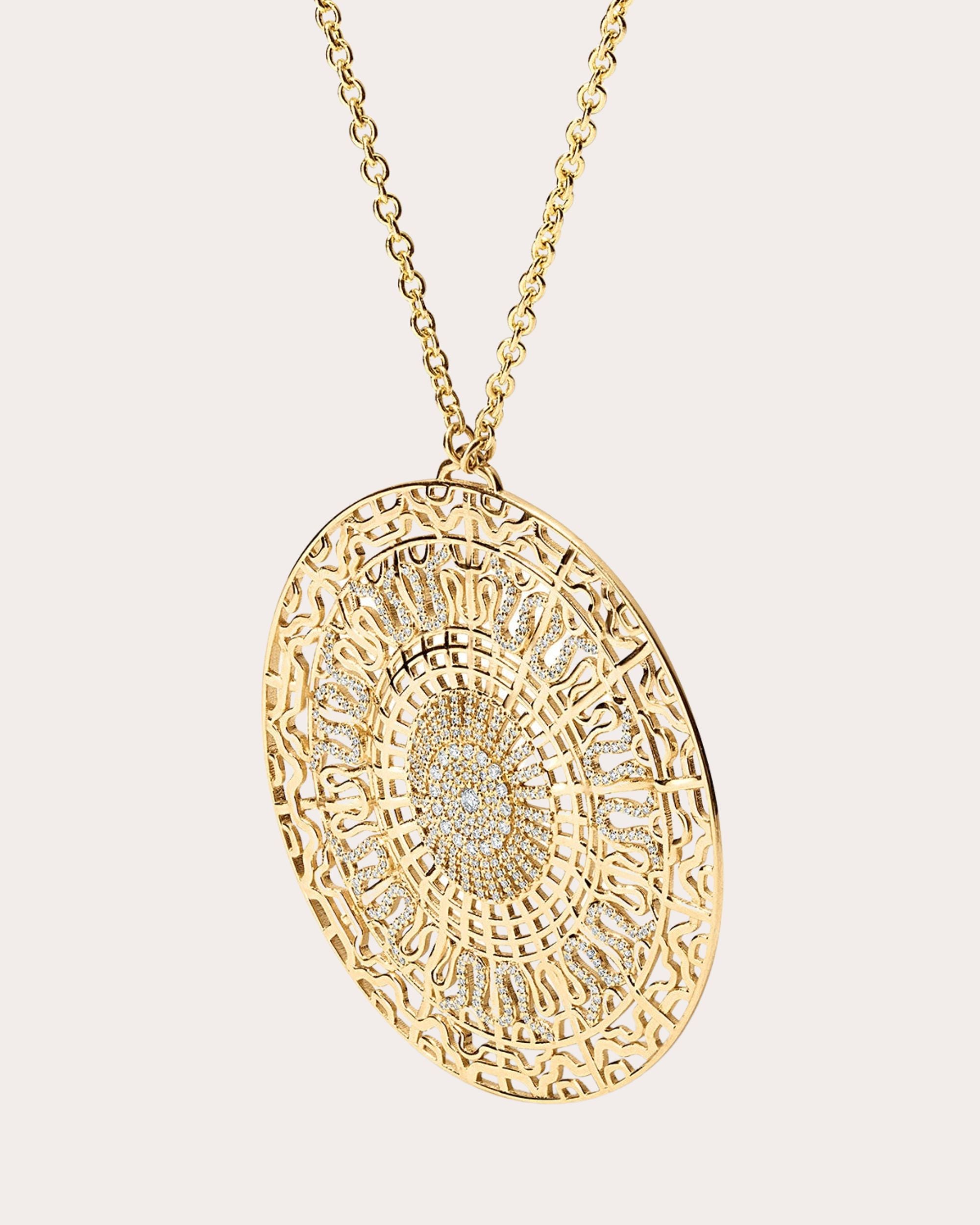 Diamond & 14k Gold 528Hz Pendant Necklace