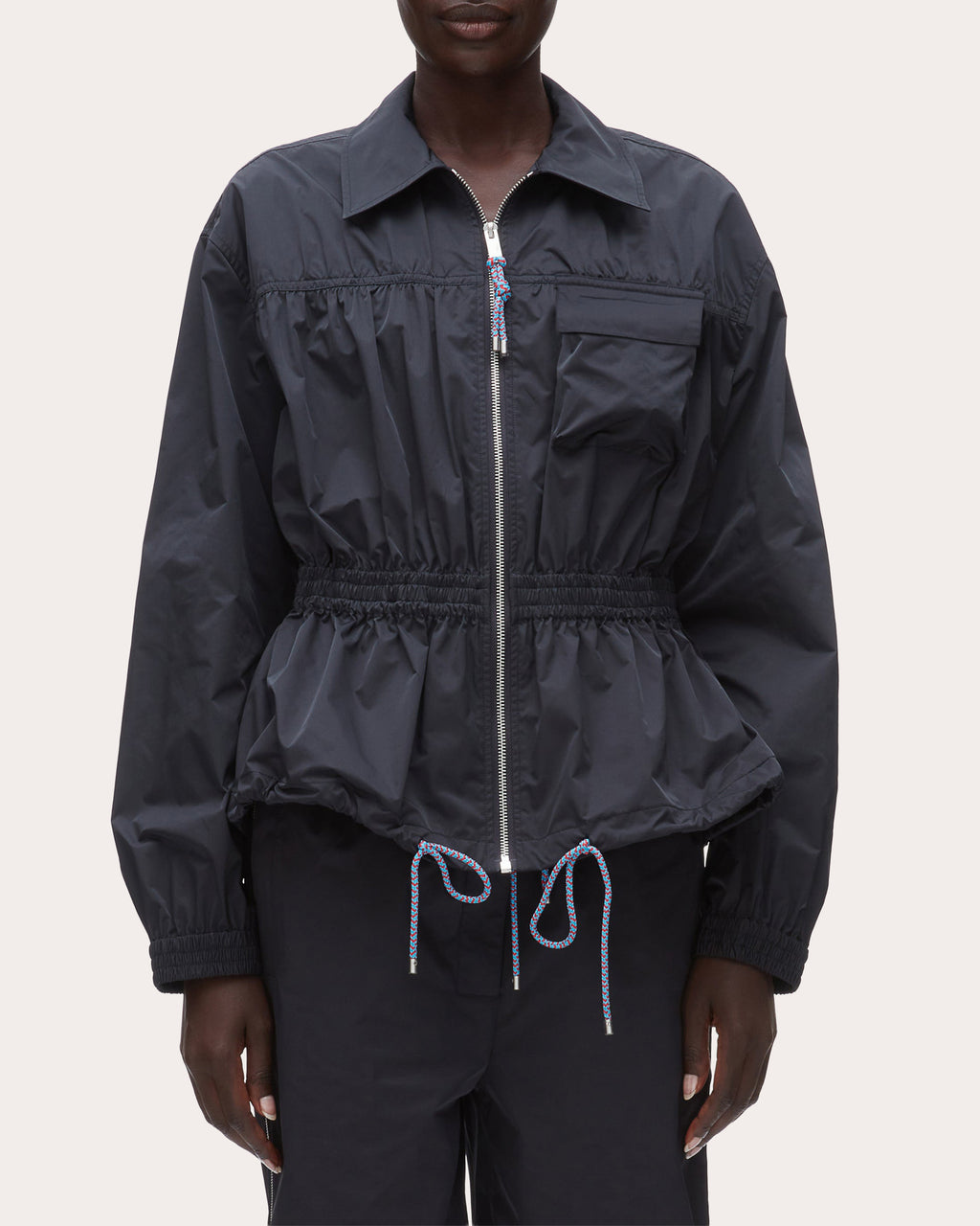 Ripstop Shirred Drawstring Jacket