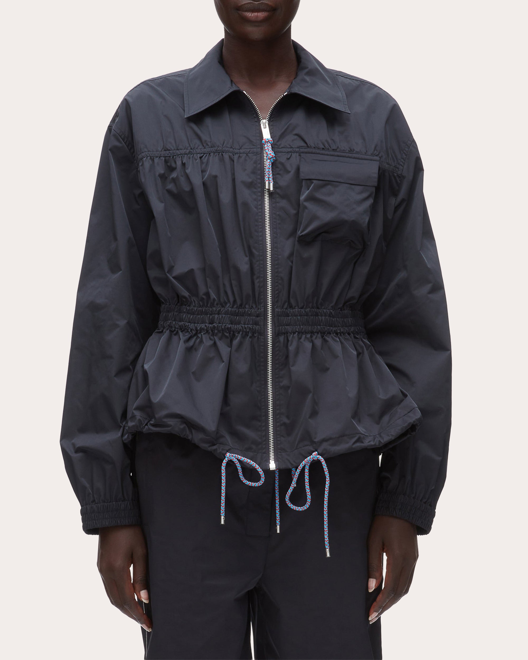 Ripstop Shirred Drawstring Jacket