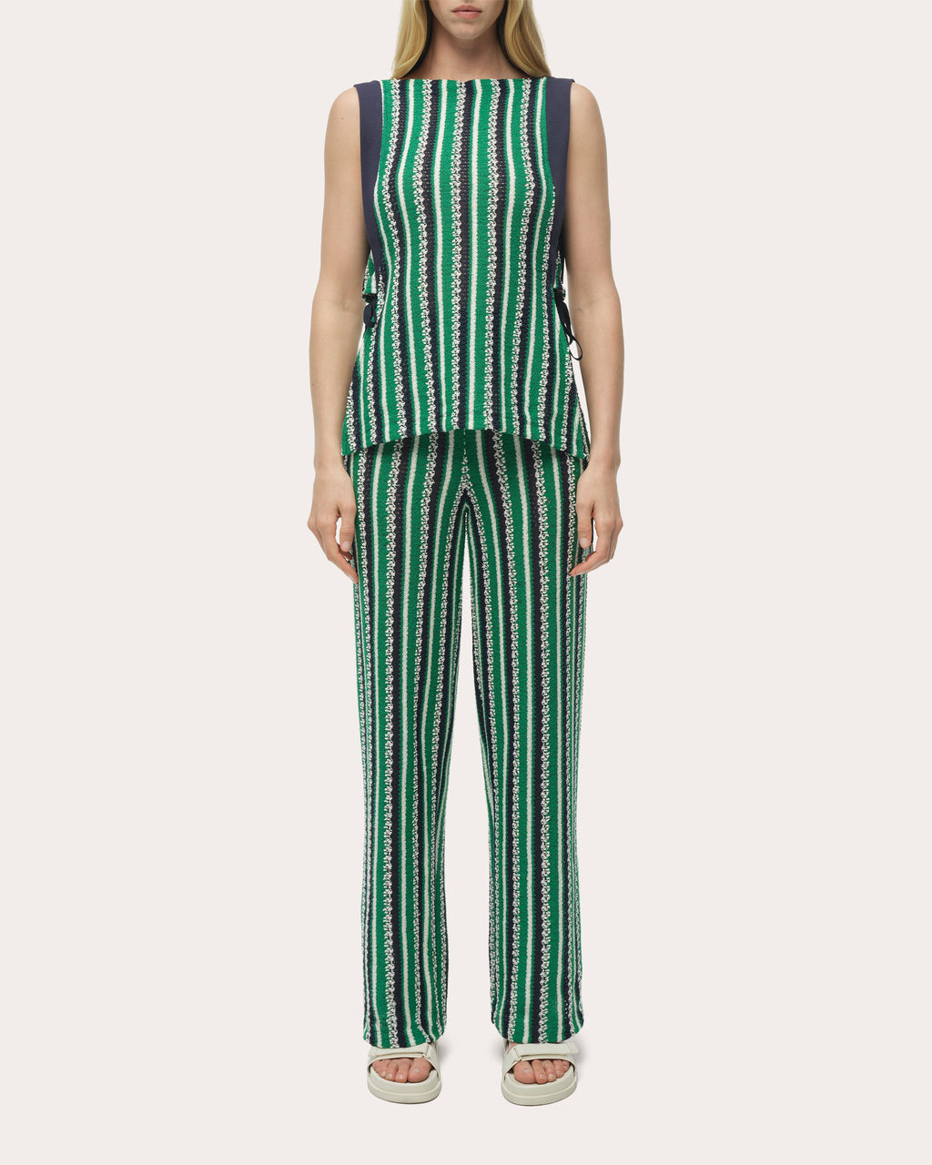 Brenner Stripe Knit Straight-Leg Pants