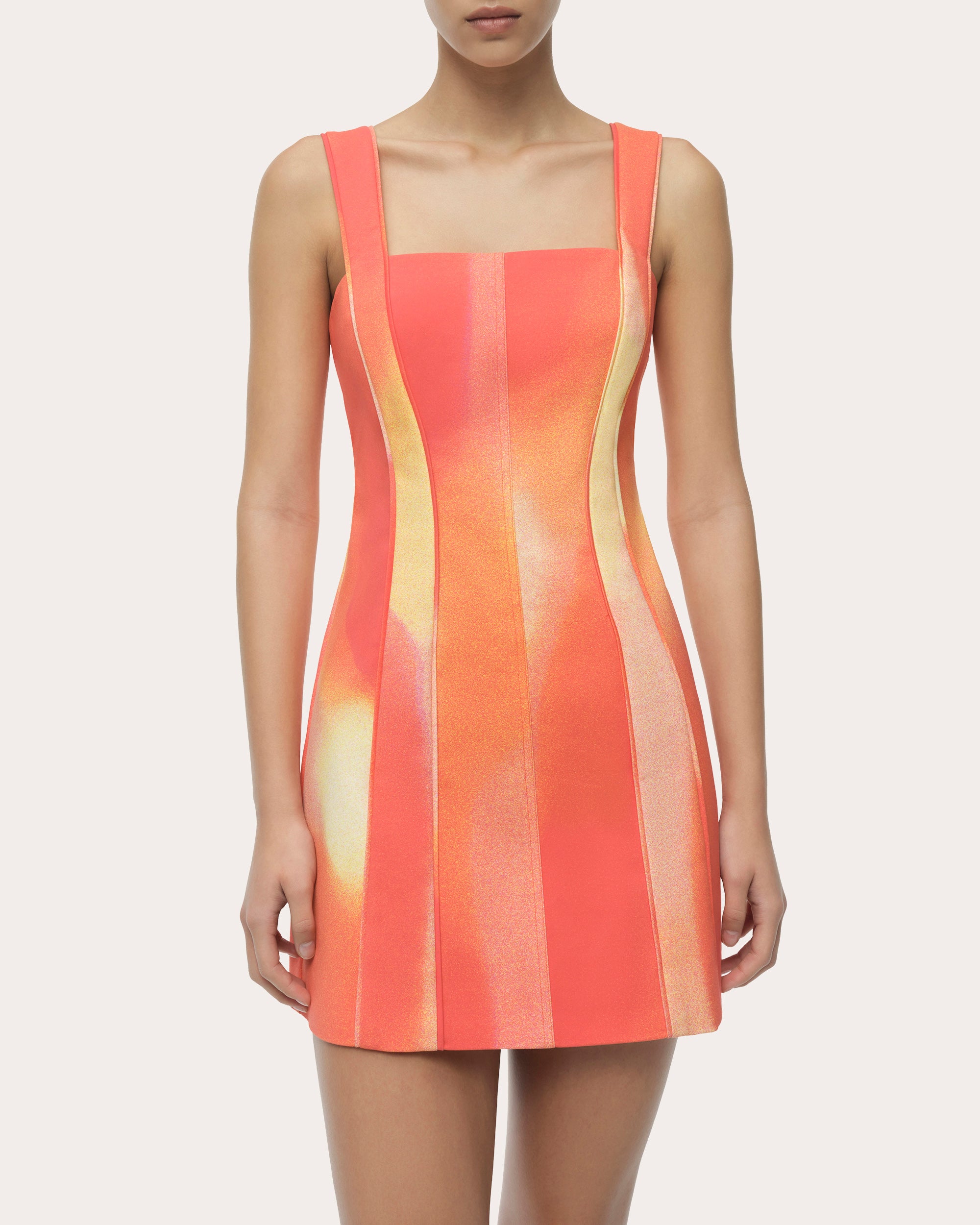 Calyx Abstract Paneled Mini Dress