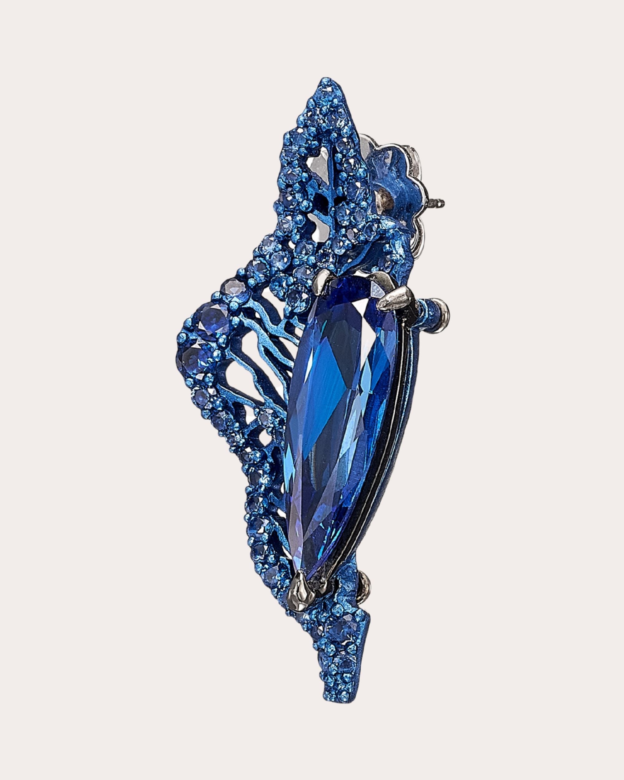 Royal Blue Sapphire Halia Stud Earrings