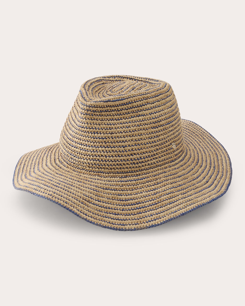 Steevie Stripe Crocheted Raffia Fedora