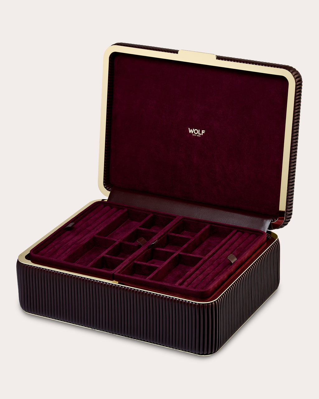 Bella Pleated Large Jewelry Box