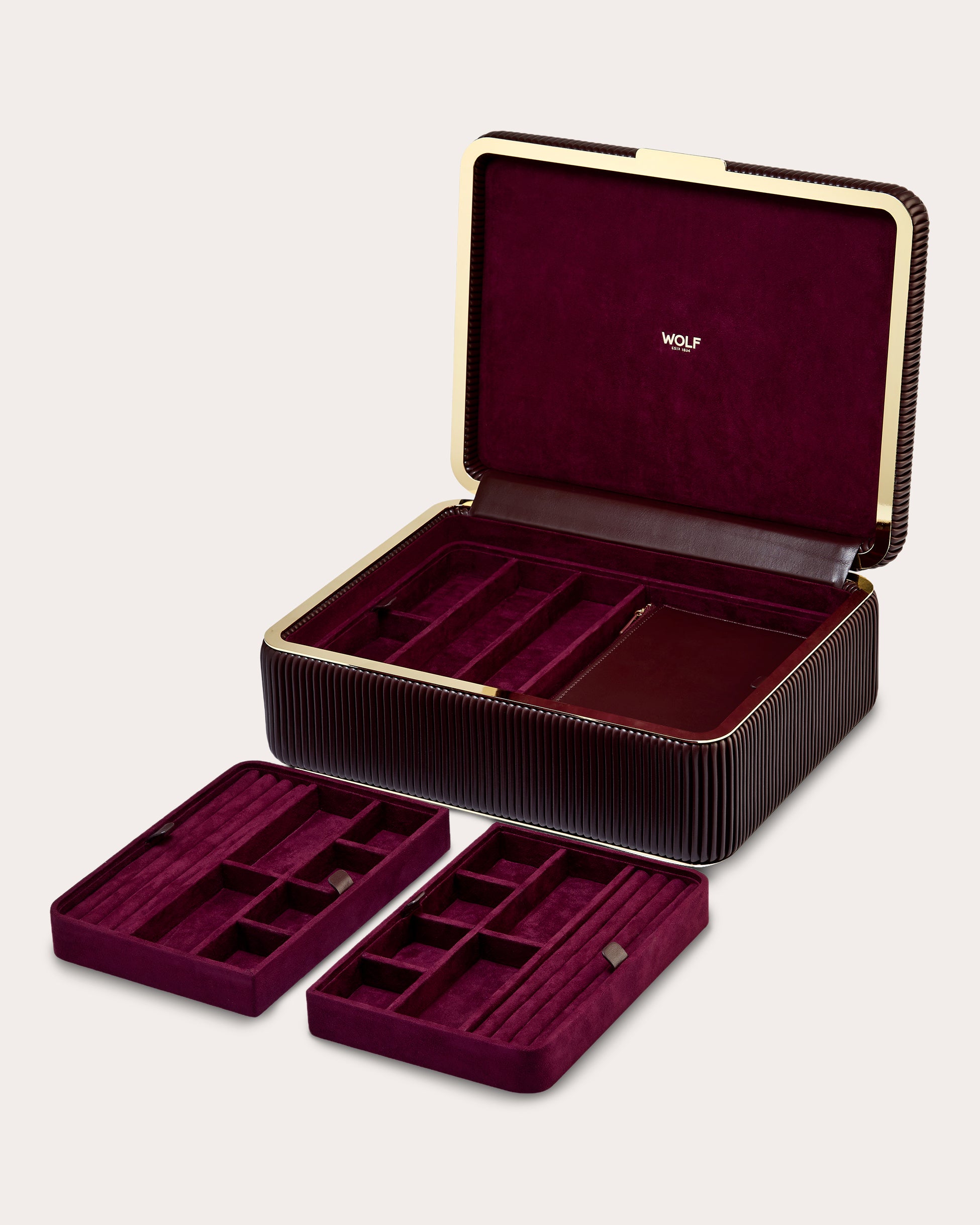 Bella Pleated Large Jewelry Box