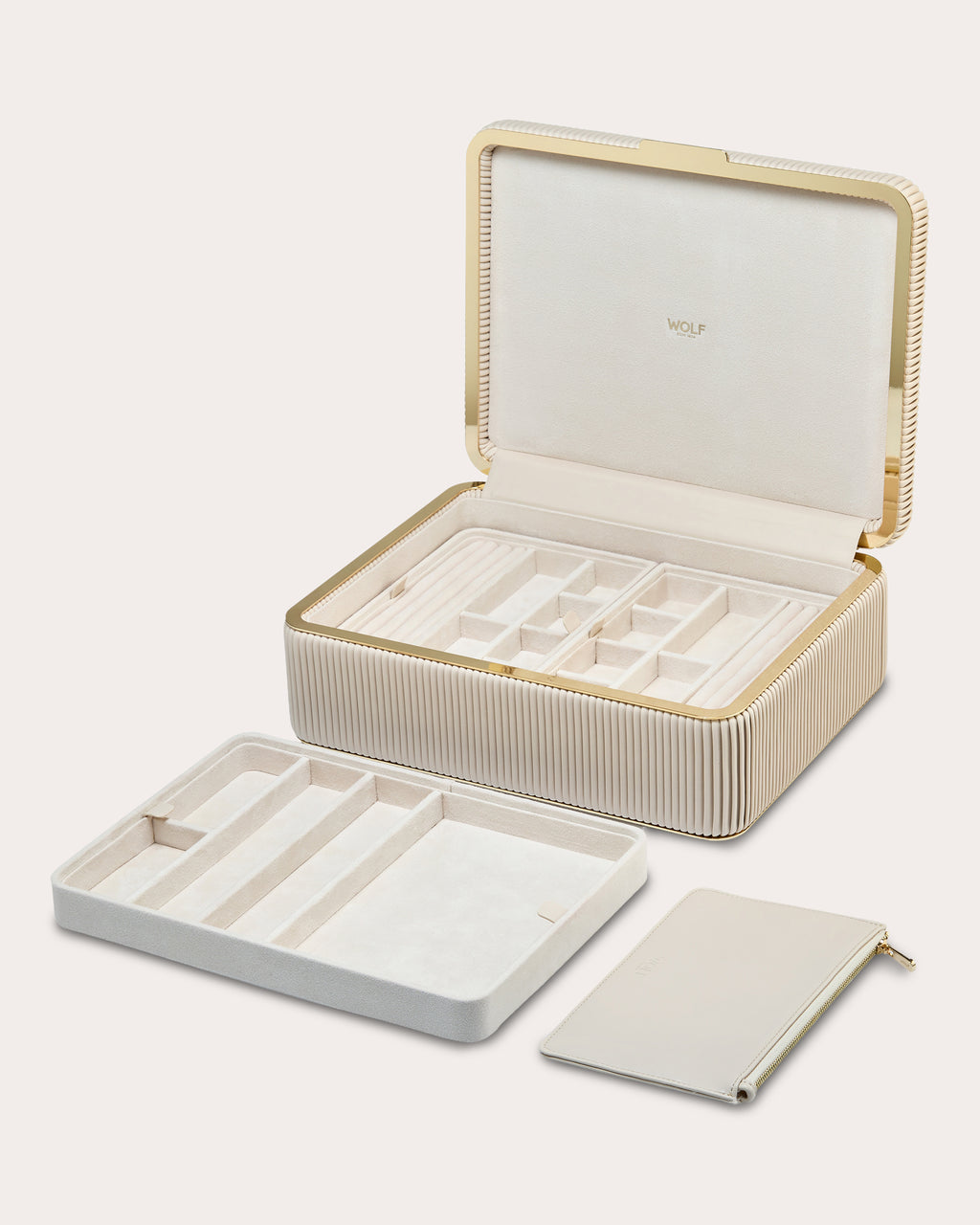 Bella Pleated Large Jewelry Box