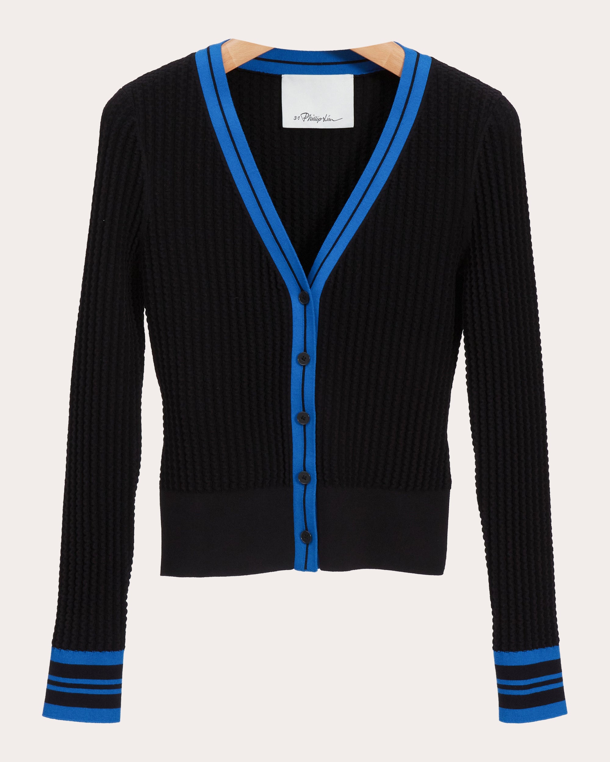 Textured Knit V-Neck Cardigan