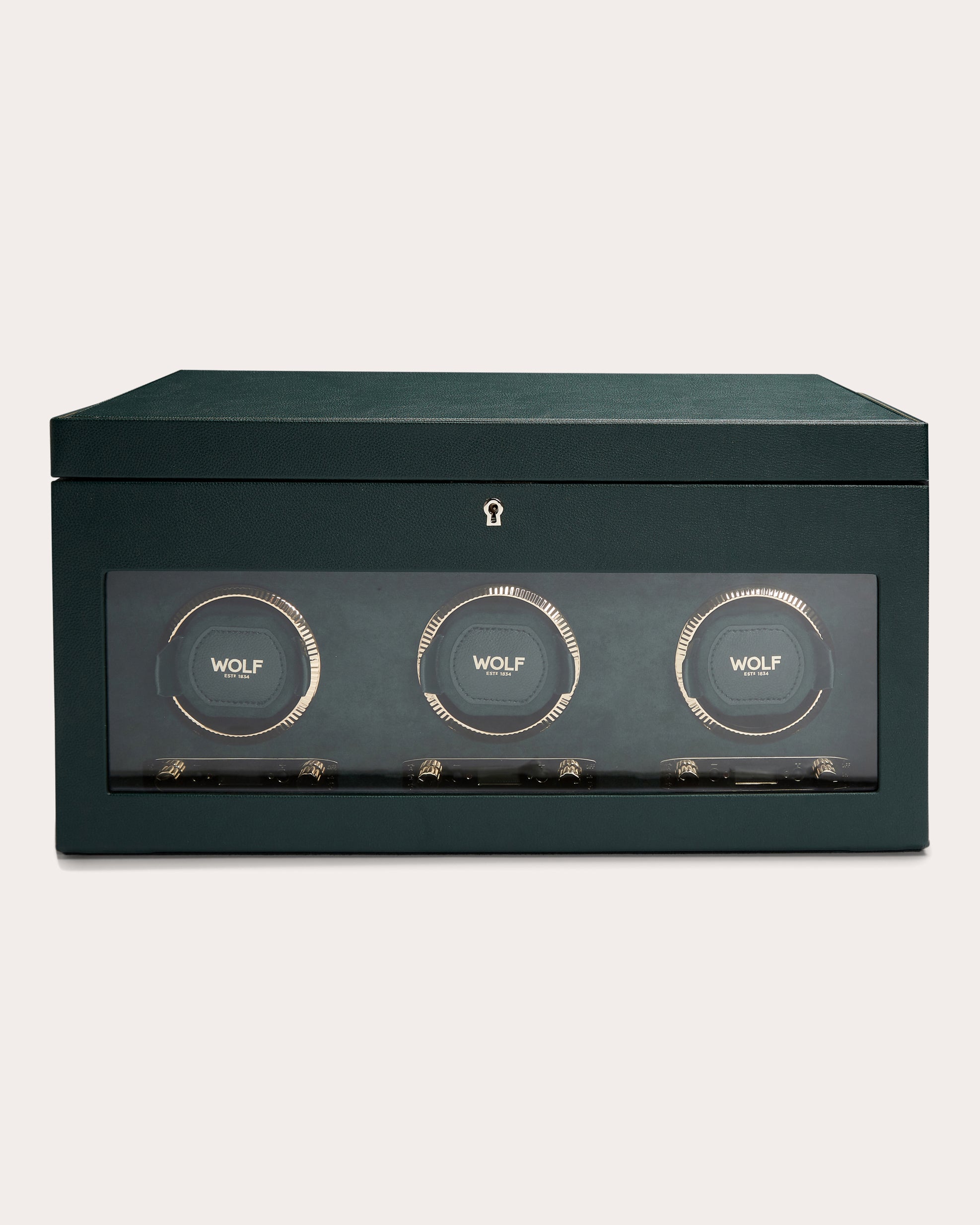 British Racing Triple Watch Winder Storage Case