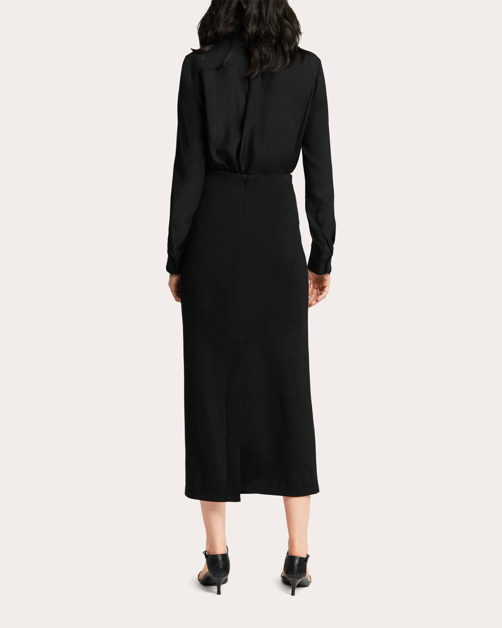 Jersey Knit Slim Midi Skirt