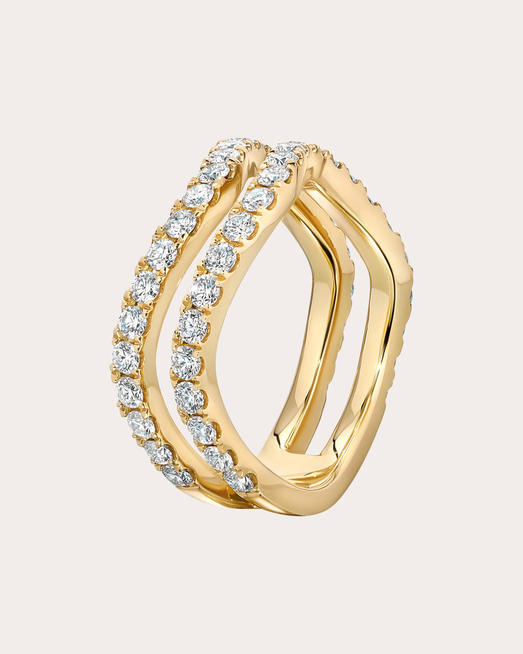 Diamond & 18k Gold Rio Double Band Ring
