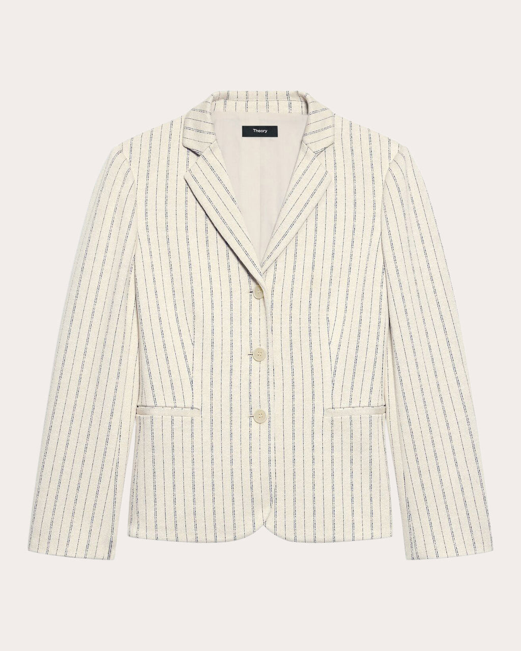 Stripe Shrunken Single-Breasted Blazer