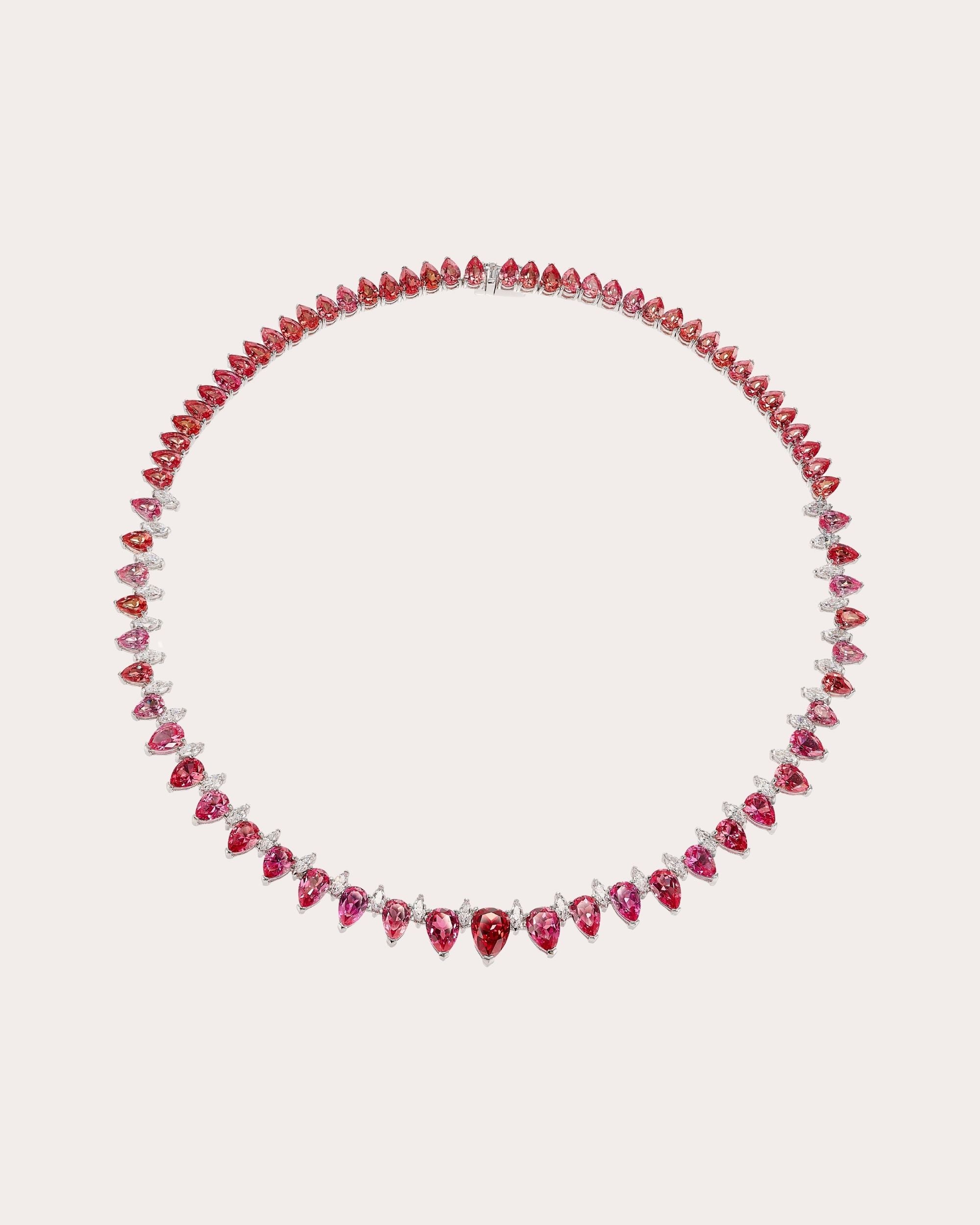 Diamond & Muticolor Sapphire Necklace