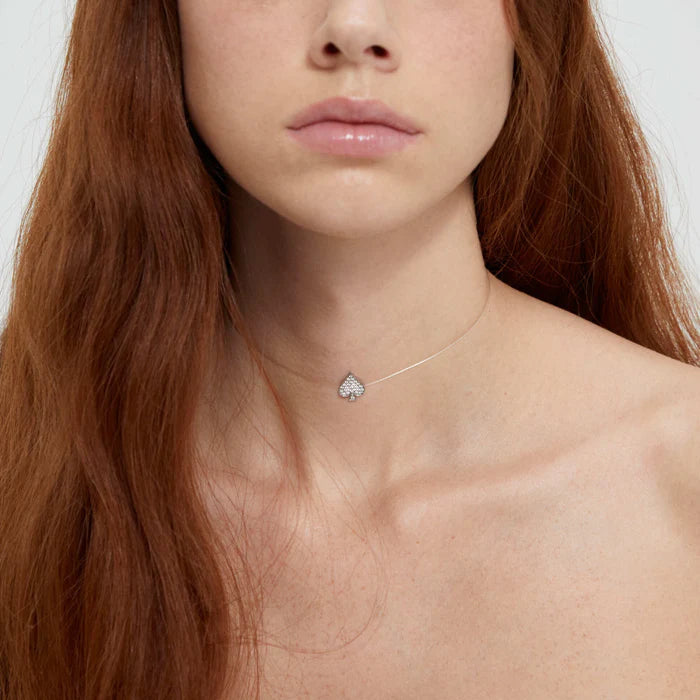 Diamond & 18k White Gold Justice Choker Necklace