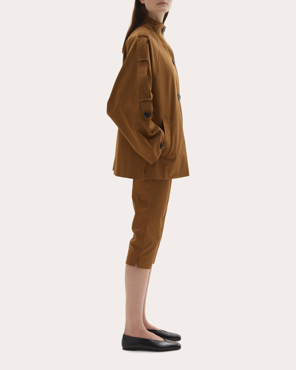 Sara Cotton Oversized Trench Jacket