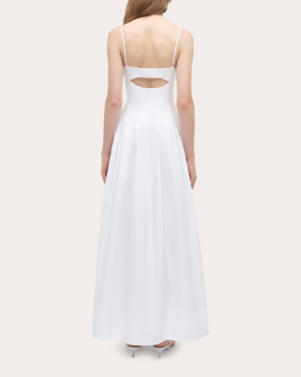 Maddy Poplin Cutout Empire-Waist Midi Dress