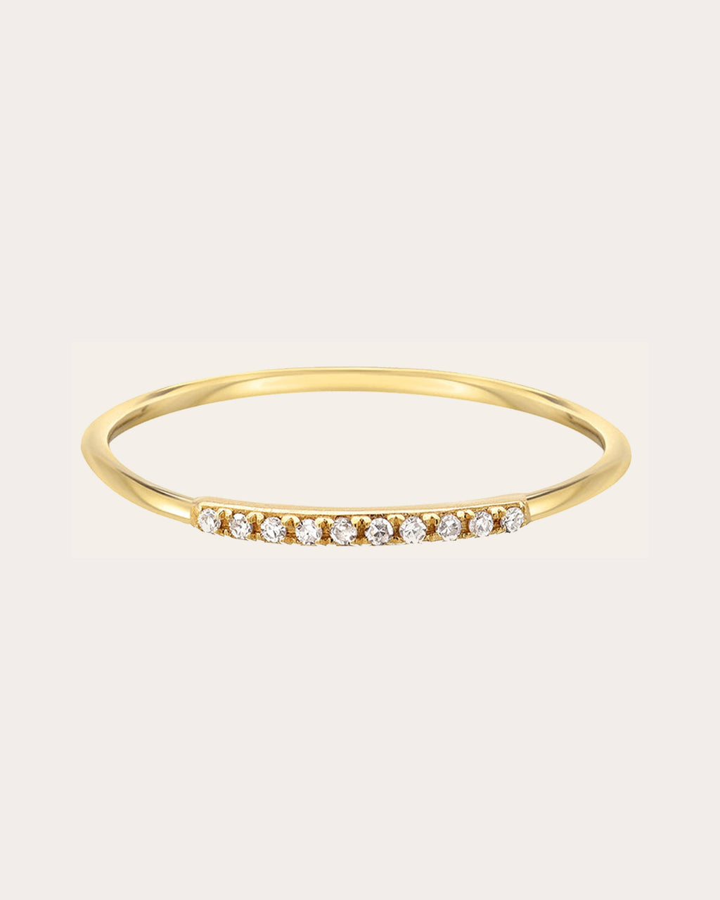 Diamond & 14k Gold Segment Ring