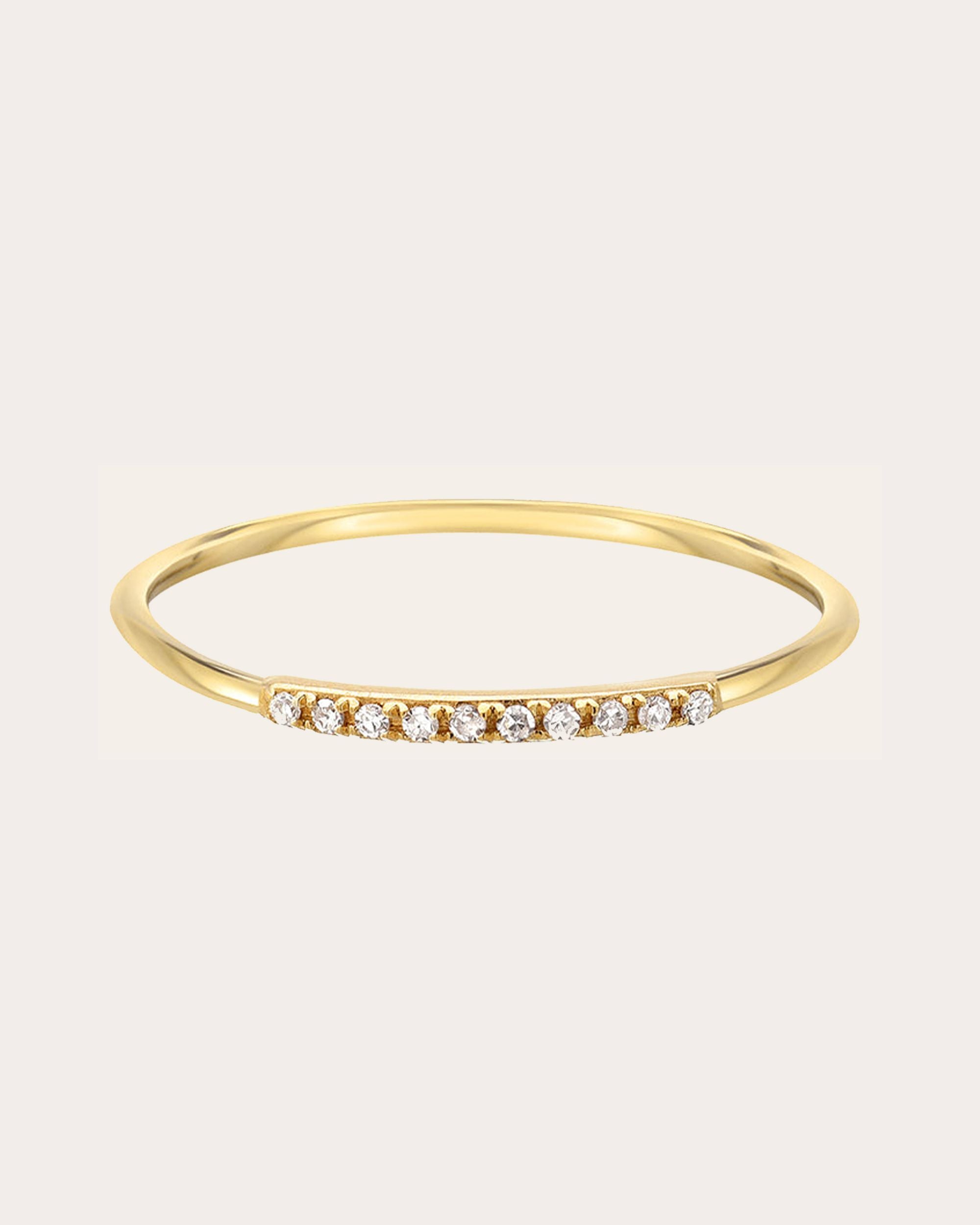 Diamond & 14k Gold Segment Ring