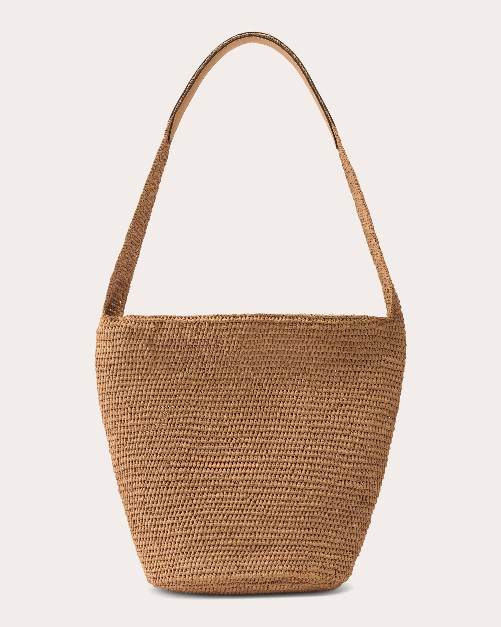 Yala Crocheted Raffia Drawstring Sac Bag