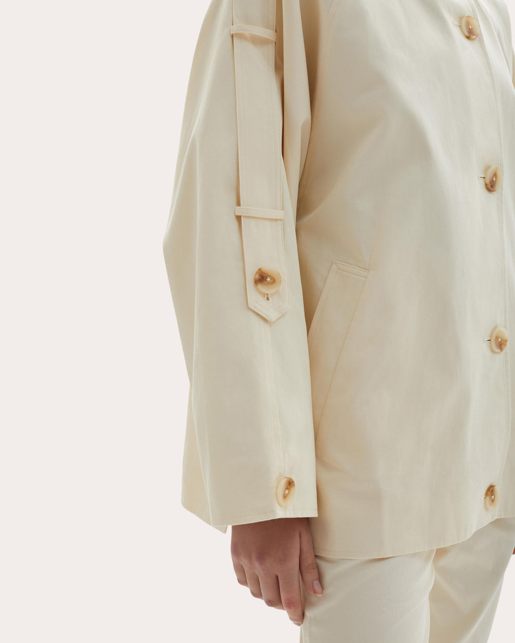 Sara Cotton Oversized Trench Jacket