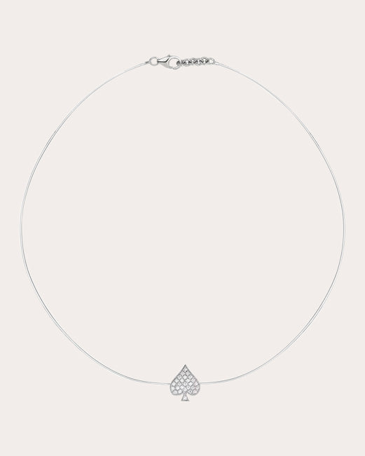 Diamond & 18k White Gold Justice Choker Necklace