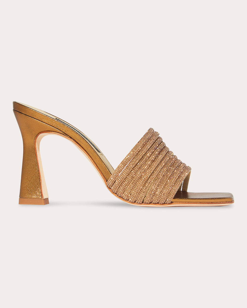 Ace Crystal Metallic Leather Mule