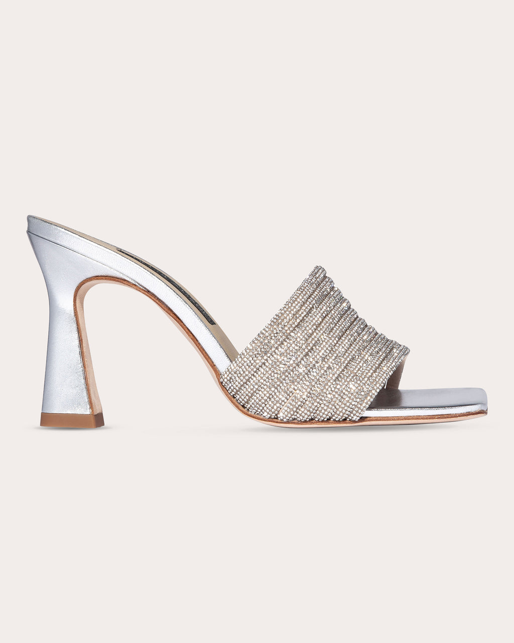Ace Crystal Metallic Leather Mule